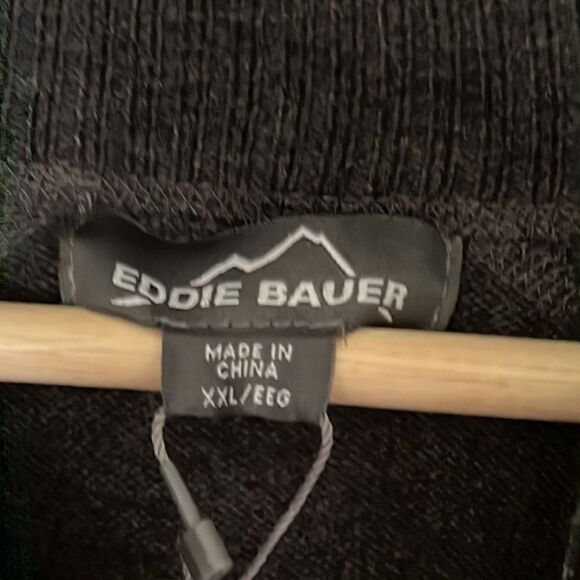 Eddie Bauer Charcoal Black 1/2 Zip Pullover Sweater Women's Size XXL - Picture 3 of 14